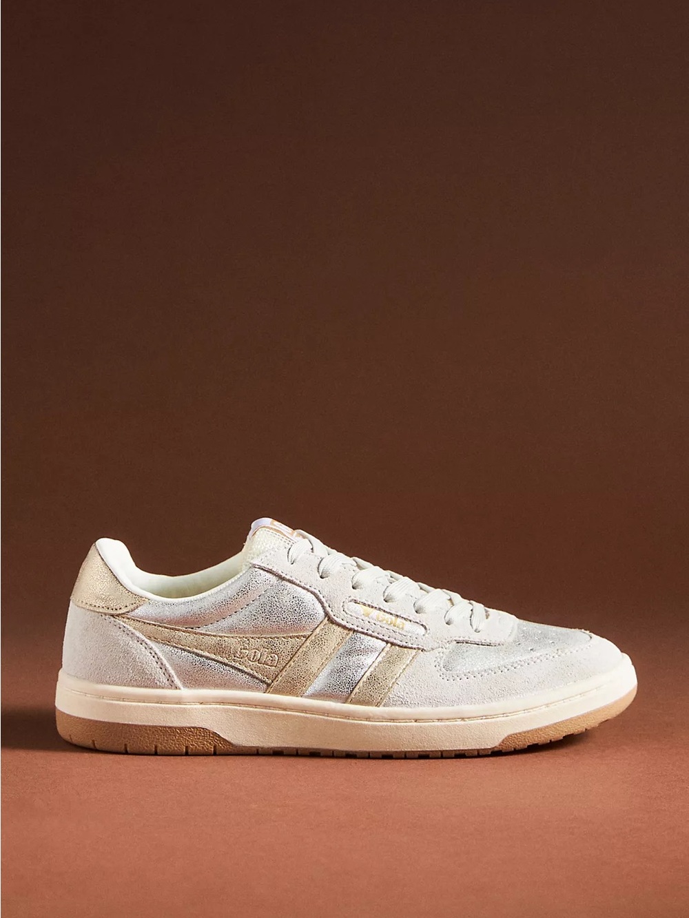 Anthropologie Gola Exclusive Hawk Metallic Sneakers Size 10